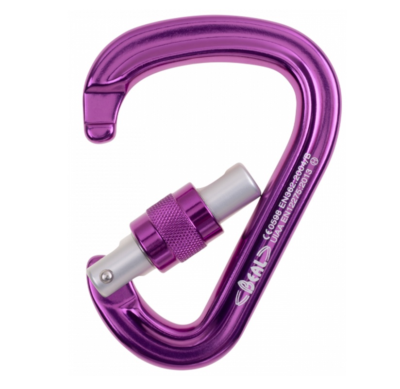 MOSQUETON BEAL SCREW FUCSIA