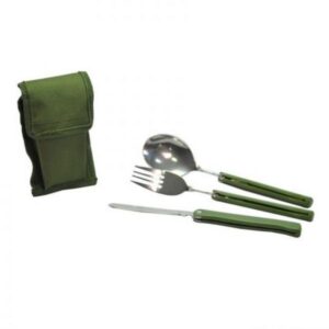 Kit de Cubiertos Escualizable Verde Oliva