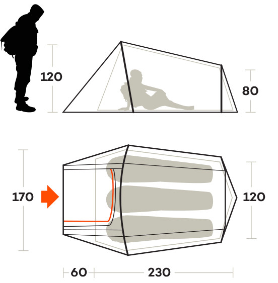 Carpa Ferrino Sling 3 | Carpa Liviana 3 Personas para Trekking - Image 2