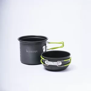 Juego utensilios cocina camping Hawapi 2 piezas