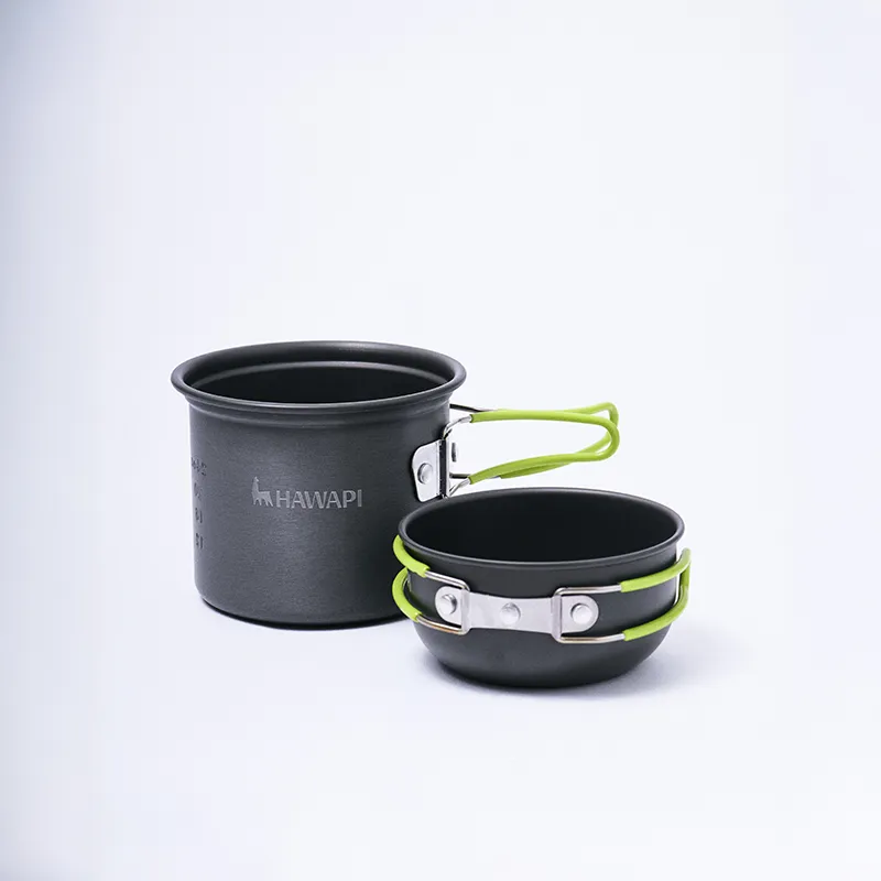 Juego utensilios cocina camping Hawapi 2 piezas