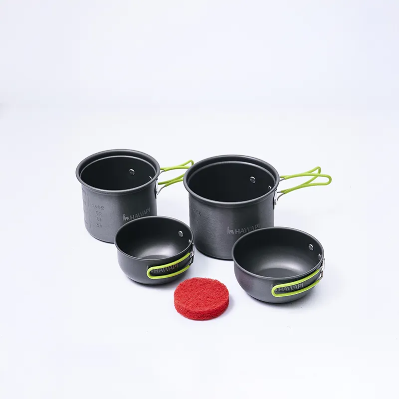 Juego utensilios cocina camping Hawapi 4 piezas